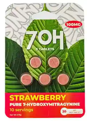 Extracto De Kratom 7oh Pure 7-hydroxymitragynine Tablets – 100mg Strawberry