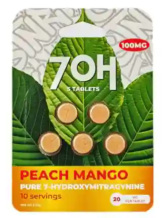 Extracto De Kratom 7oh Pure 7-hydroxymitragynine Tablets – 100mg Peach Mango