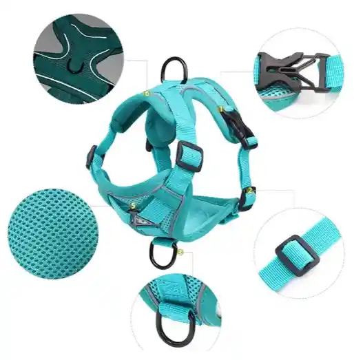 Arnés Pechera Para Gatos Y Perros Pequeños Tamaño S Color Azul