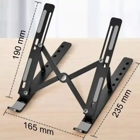 Base Soporte Para Portátil Ergonómica Reclinable 7 Niveles Negro