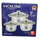 Batería De Ollas Vicalina 6 Piezas En Acero Quirúrgico