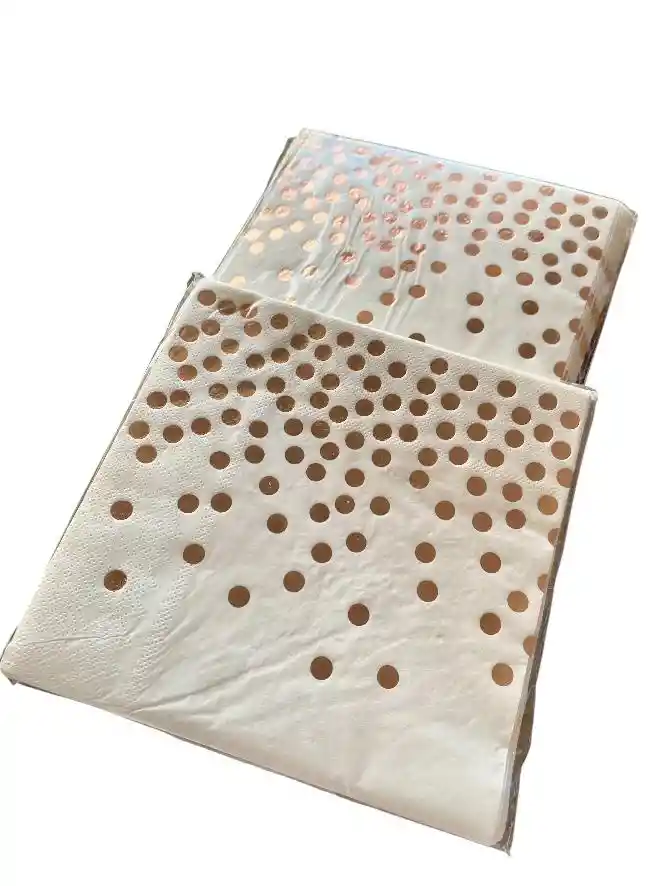 Servilletas Oro Rosa , Servilletas Blanca Y Oro Rosa