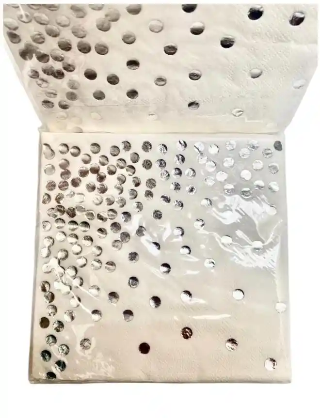 Servilletas Plateadas Puntos