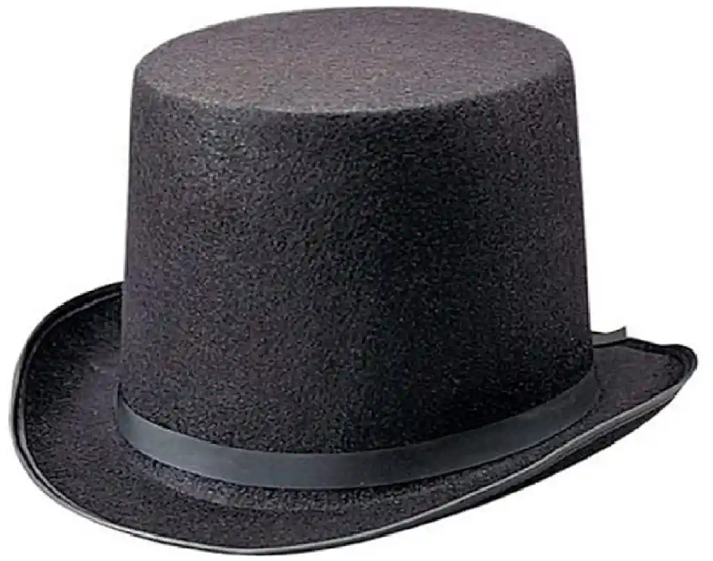 Sombrero De Copa Negro | Disfraz De Mago, Halloween Y Fiestas Unisex
