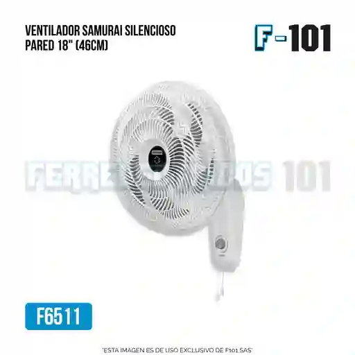 Ventilador Samurai Silencioso Pared 18" (46cm)