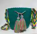 Mochila Wayuu Pequeña Lisa Con Asa Tejida