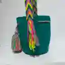 Mochila Wayuu Pequeña Lisa Con Asa Tejida