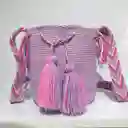 Mochila Wayu Pequeña Lisa Con Asa Tejida