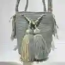 Mochila Wayu Pequeña Lisa Con Asa Tejida