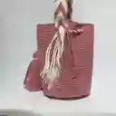 Mochila Wayu Pequeña Lisa Con Asa Tejida ✨
