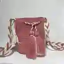 Mochila Wayu Pequeña Lisa Con Asa Tejida ✨