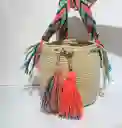 Mochila Wayuu Pequeña Lisa Con Asa Tejida ✨