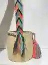 Mochila Wayuu Pequeña Lisa Con Asa Tejida ✨