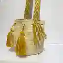 Mochila Wayuu Pequeña Lisa Con Asa Tejida ✨