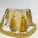 Mochila Wayuu Pequeña Lisa Con Asa Tejida ✨