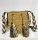 Mochila Wayuu Pequeña Lisa Con Asa Tejida ✨