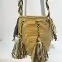 Mochila Wayuu Pequeña Lisa Con Asa Tejida ✨