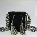 Mochila Wayuu Pequeña Lisa Con Asa Tejida ✨