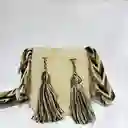 Mochila Wayuu Pequeña Lisa Con Asa Tejida ✨
