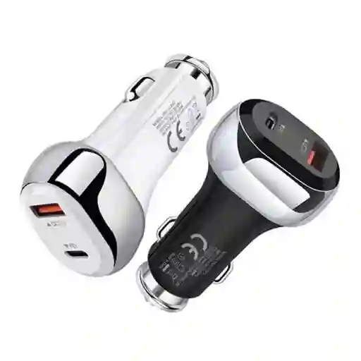 Cargador De Carro Lz-889fp Pd 50w Con Doble Puerto Usb