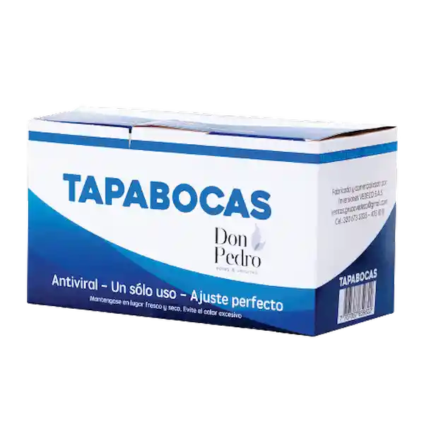 Don Pedro Tapabocas Tres Capas