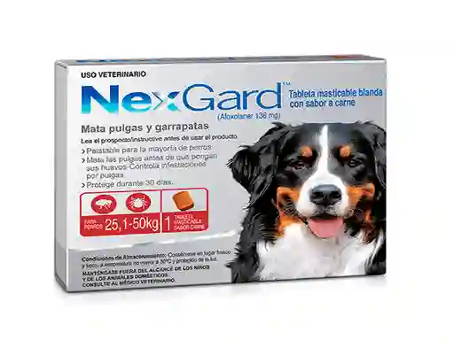 Nexgard Xl (25.1 - 50 Kg) Rojo