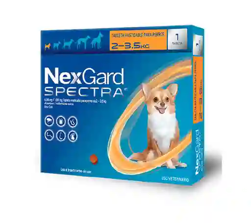 Nexgard Spectra Xs ( 2 - 3.5 Kg) Naranja