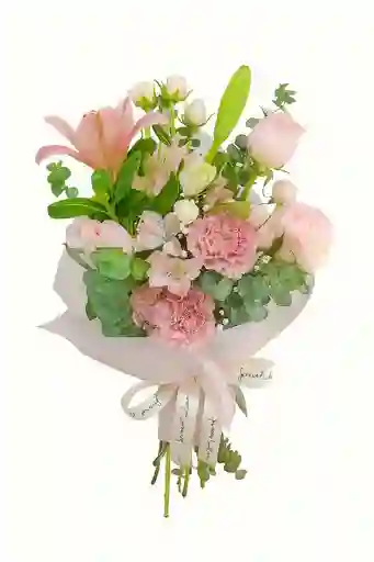 Bouquet De Flores Surtidas En Tonos Pastel