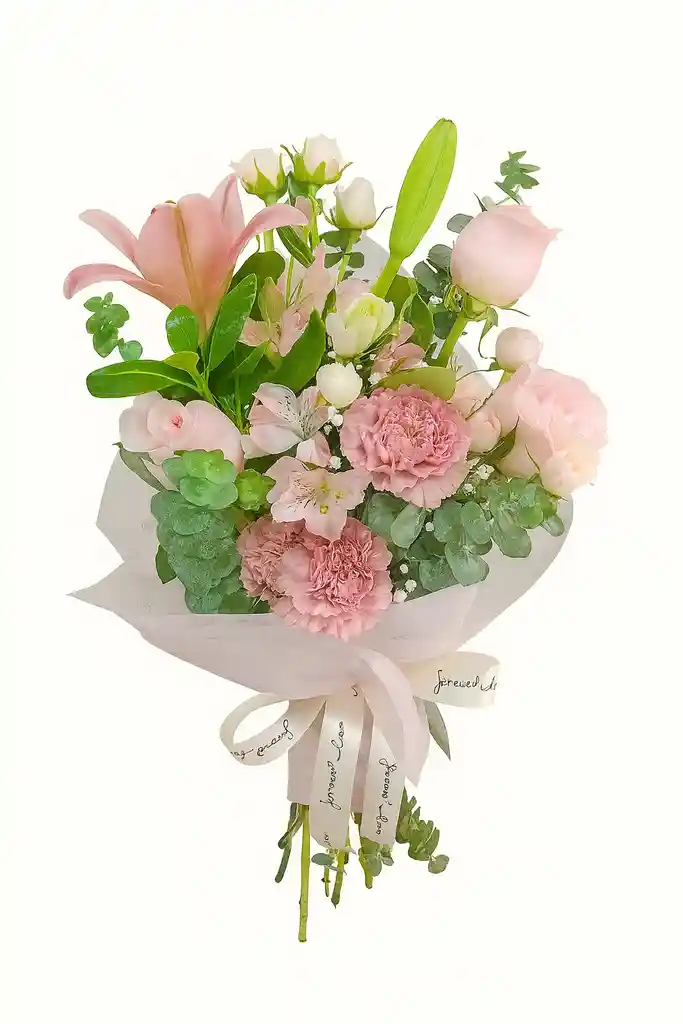 Bouquet De Flores Surtidas En Tonos Pastel