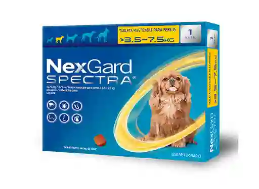 Nexgard Spectra S ( 3.5 - 7.5 Kg) Amarillo