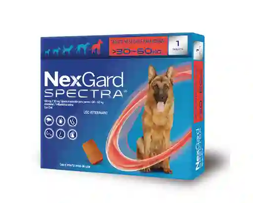 Nexgard Spectra Xl ( 30 - 60 Kg) Rojo