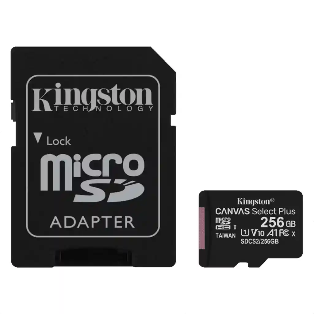 Tarjeta Microsd 256gb Kingston Canvas Select Plus 100mbs