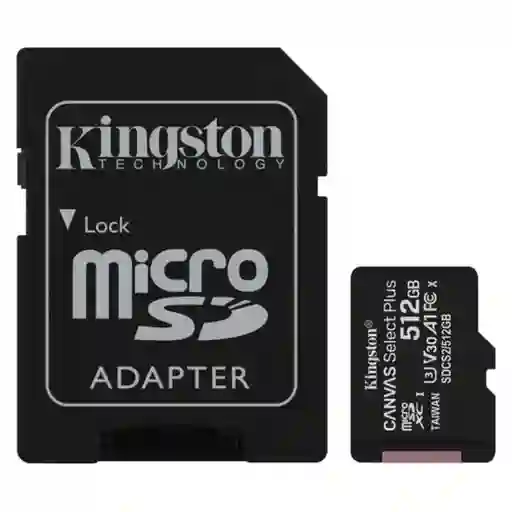 Tarjeta Microsd 512gb Kingston Canvas Select Plus 100mbs