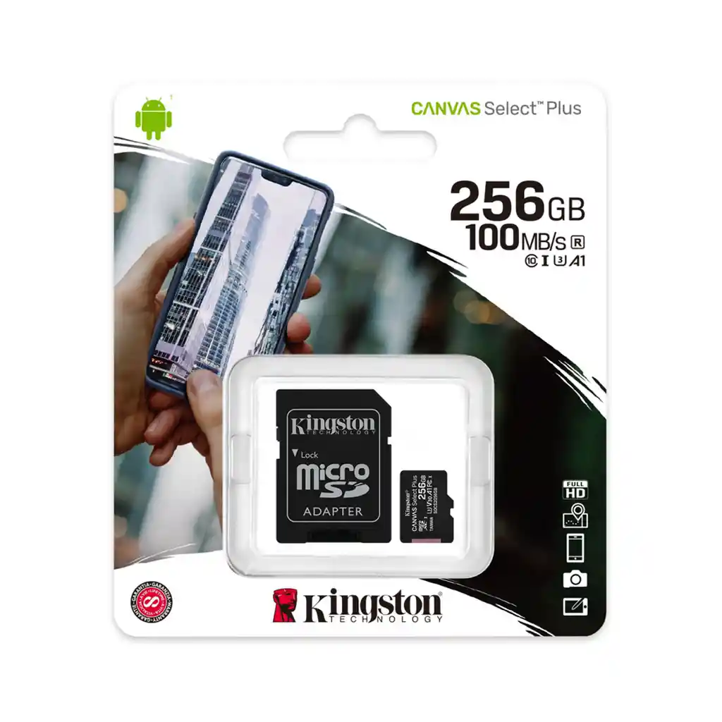 Tarjeta Microsd 512gb Kingston Canvas Select Plus 100mbs