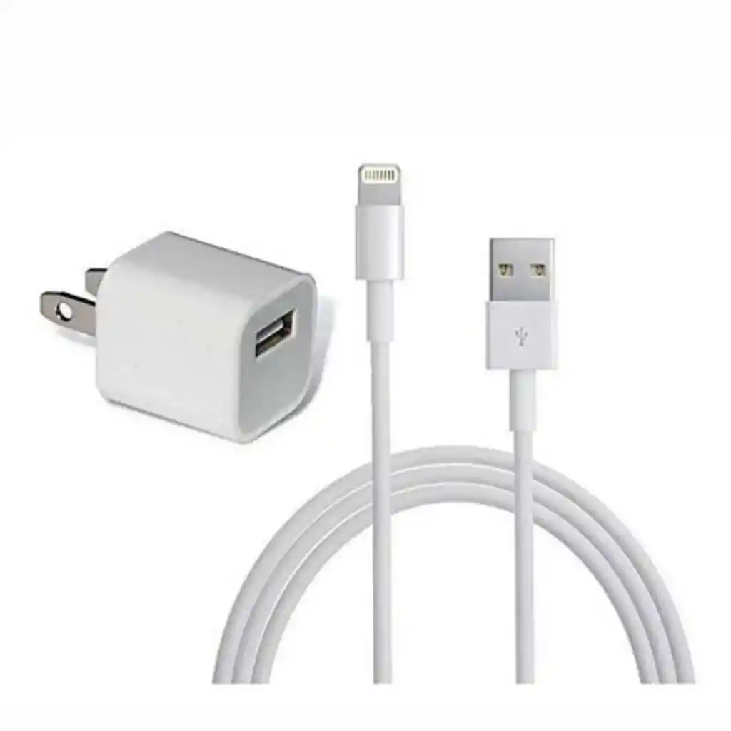 Cargador Iphone 5w Con Cable Lightning A Usb