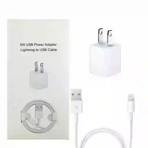 Cargador Iphone 5w Con Cable Lightning A Usb