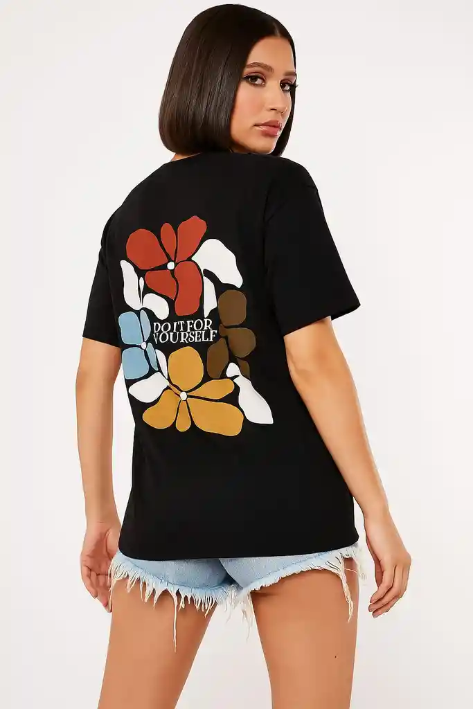 Camisa Oversize Flores Retro