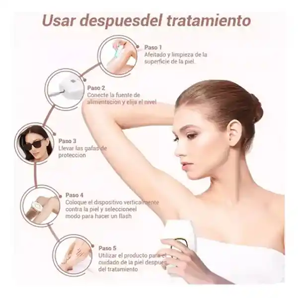 Depiladora Láser Permanente Ipl De Color Blanco