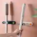 Soporte 2 En 1 Para Escoba Traperos Clip Adhesivo X3
