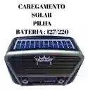 Radio Portátil Solar 3 Bandas Recargable Con Panel Solar, Correa, Bluetooth Usb