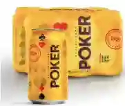 Cerveza Poker Six Pack Lata 330 Ml