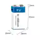 Pila Bateria Cuadrada Recargable 9v Usb Tipo C Goo P 1000mah