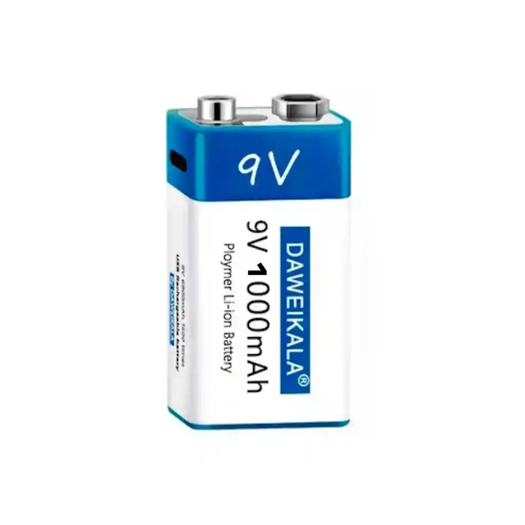 Pila Bateria Cuadrada Recargable 9v Usb Tipo C Goo P 1000mah