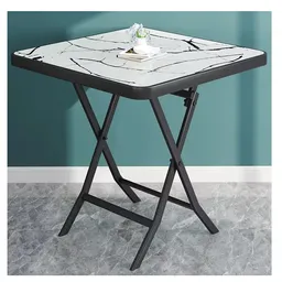 Mesa Cuadrada 70cm Plegable Vidrio
