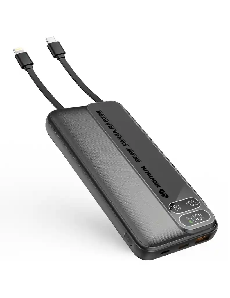 Powerbank Movisun Rocket P15 10000 Mah 22,5w Cables Integrados