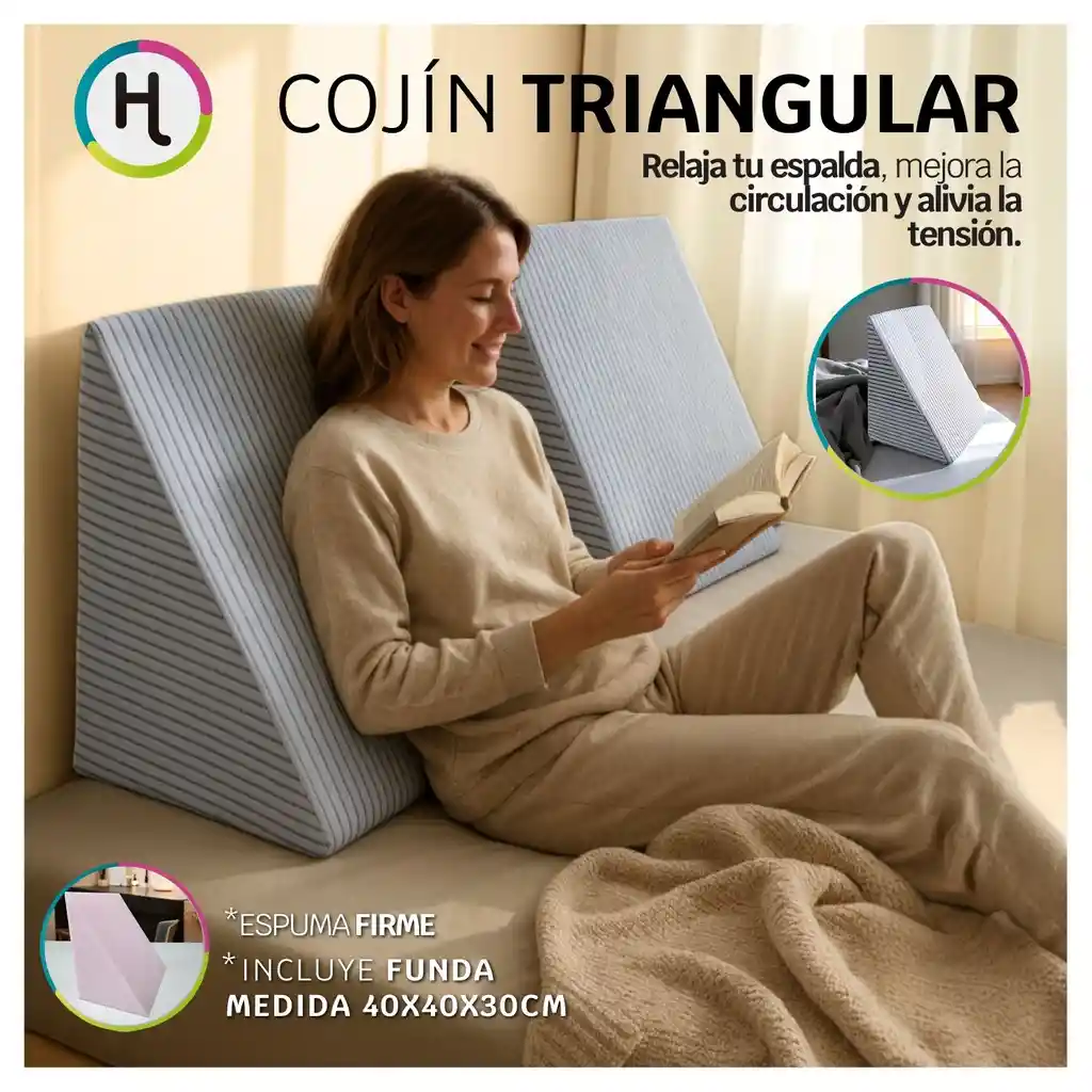 Cojín Triangular Ortopédico Televisión Tv - Ergonómico