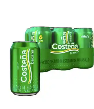 Cerveza Costeña Bacana Six Pack En Lata X6 Unidades (330 Ml C/u)
