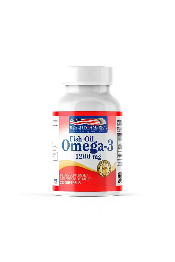 Omega 3 Fish Oil 1200mg 200s Healthy America