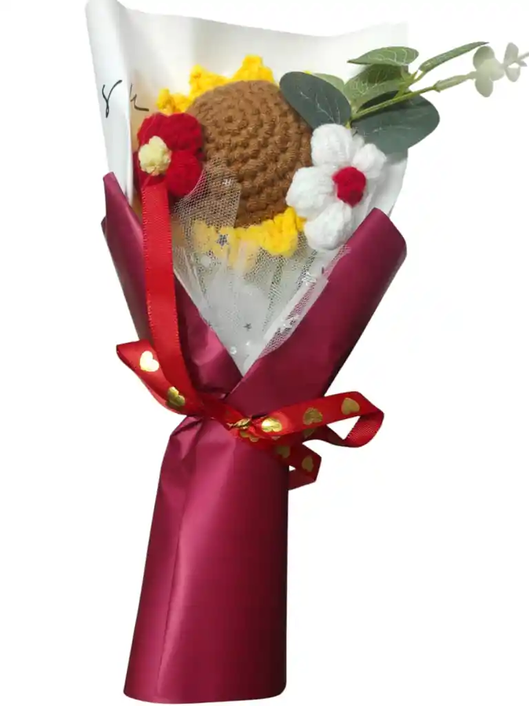 Flores Eternas Tejidas Crochet Amor Y Amistad Girasol