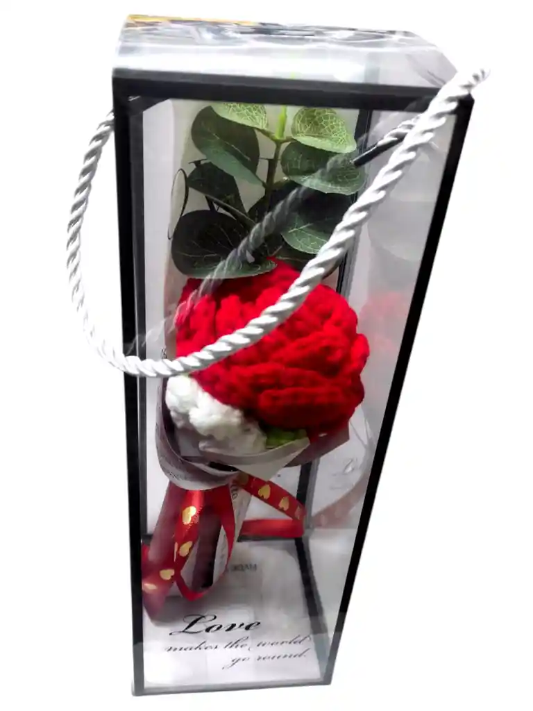 Flores Eternas Tejidas Crochet Amor Y Amistad Rosa
